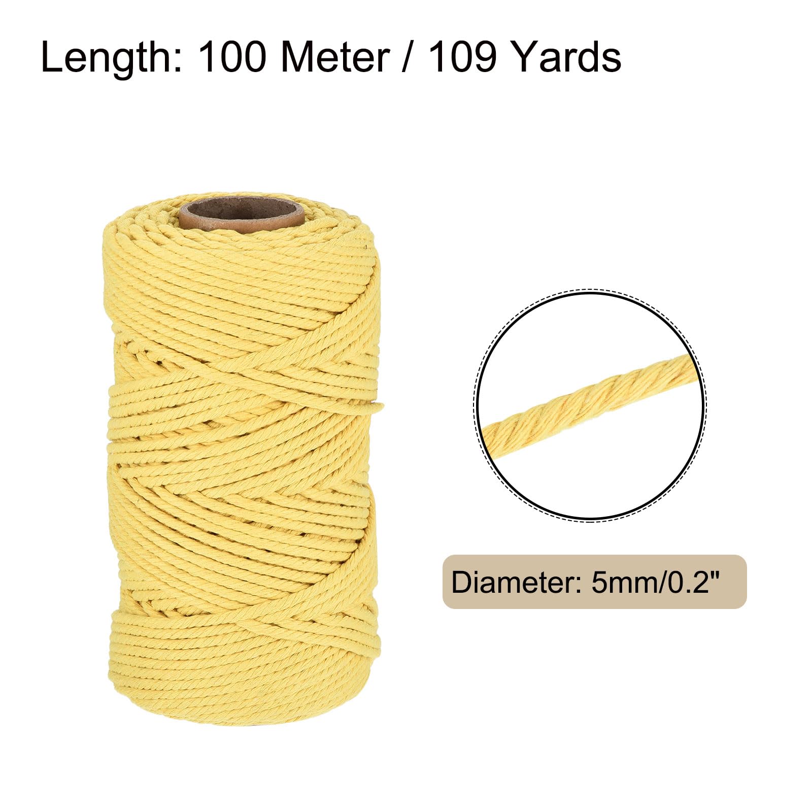 Rebower 0.2 Inch 328 Feet Macrame Cord - Image 2