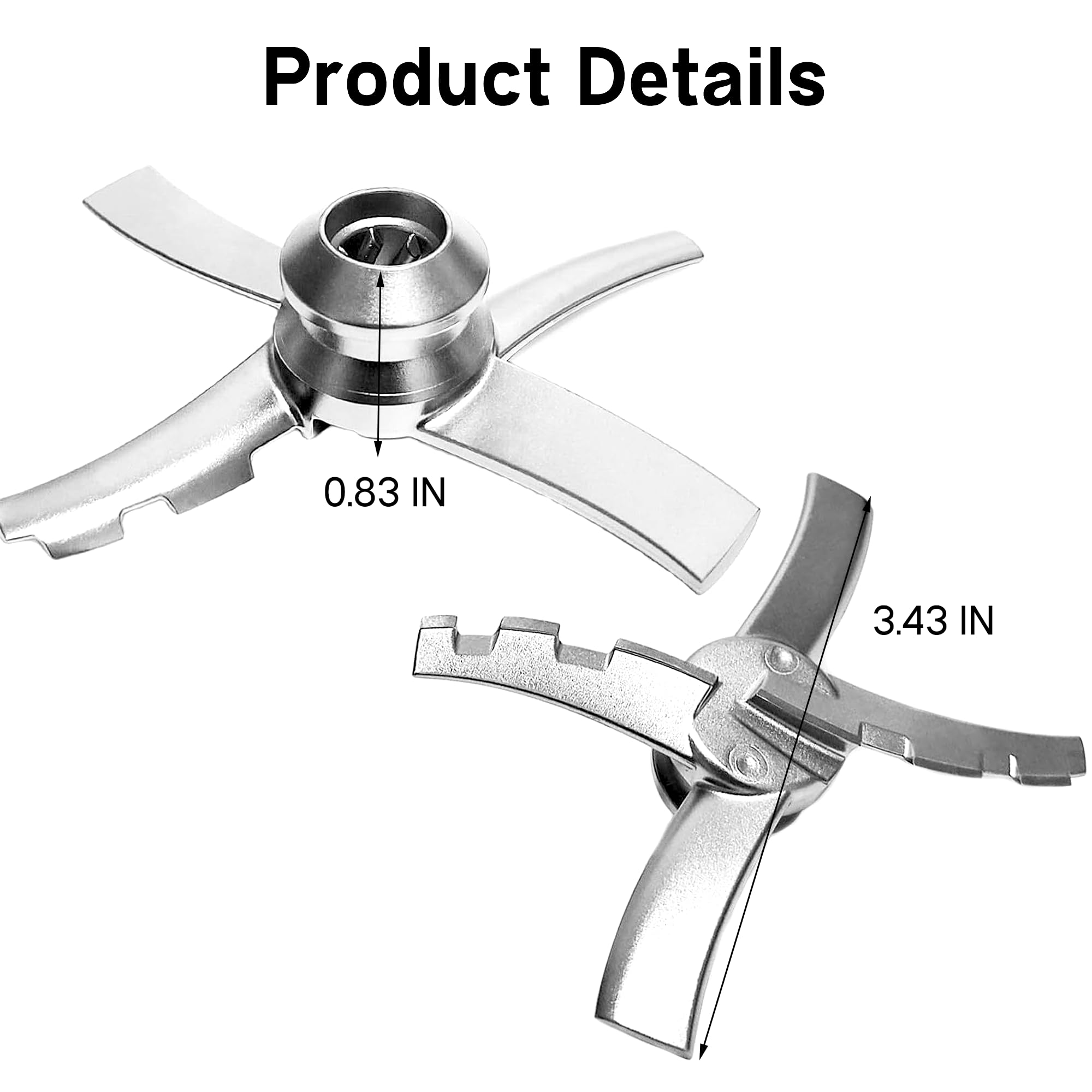 Lame De Remplacement Pour Sorbetiere Ninja Creami NC300 Series, Lame De Rechange Accessoires Compatibles Avec Ninja Creamerizer NC299AMZ, NC301, CN305A, CN301CO, Acier Inoxydable, BPA-frei