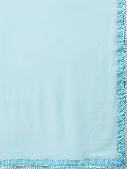 Arayna Women's Rayon Solid Straight Kurti Palazzo Pants Set with Dupatta