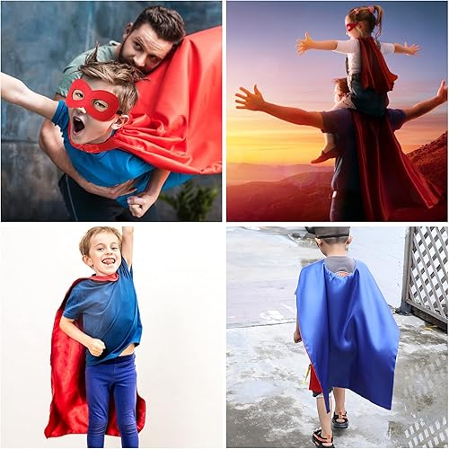 Miniatura 6 de Capa y máscara de superhéroe para niños, disfraz de superhéroe para festivales