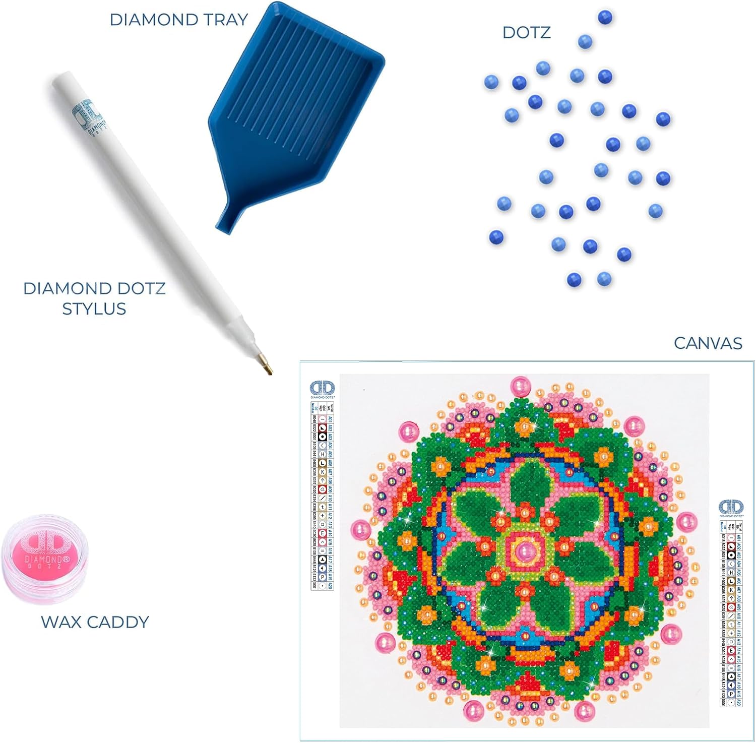 DIAMOND DOTZ Flower Mandala Diamond Painting Kits for Adults - Diamond Art Kits a Relaxing Creative Craft Kit with Dotz Gems i10x8