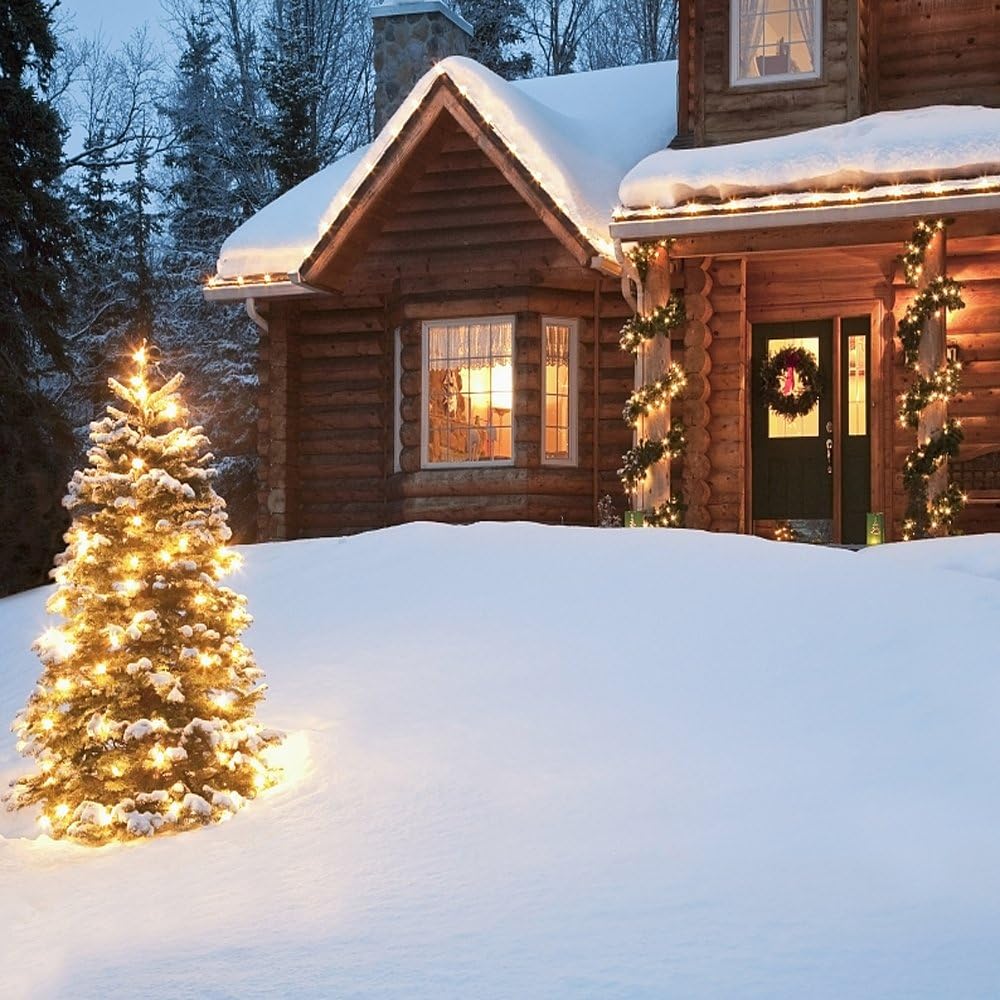 MAGOTAN Battery Operated Christmas Lights - 16ft 50 LED String Lights with Timer, Waterproof, Warm White, 2 Pack for Indoor/Outdoor Wedding Party, Home, Garden