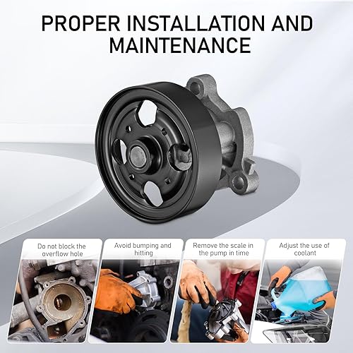 Miniatura 5 de BDFHYK AW9427 Kit de bomba de agua para motor automotriz compatible con Nissan Altima L4 2.5L 2002-2013, Sentra L4 2.5L 2002-2012, Altima L4 2.5L