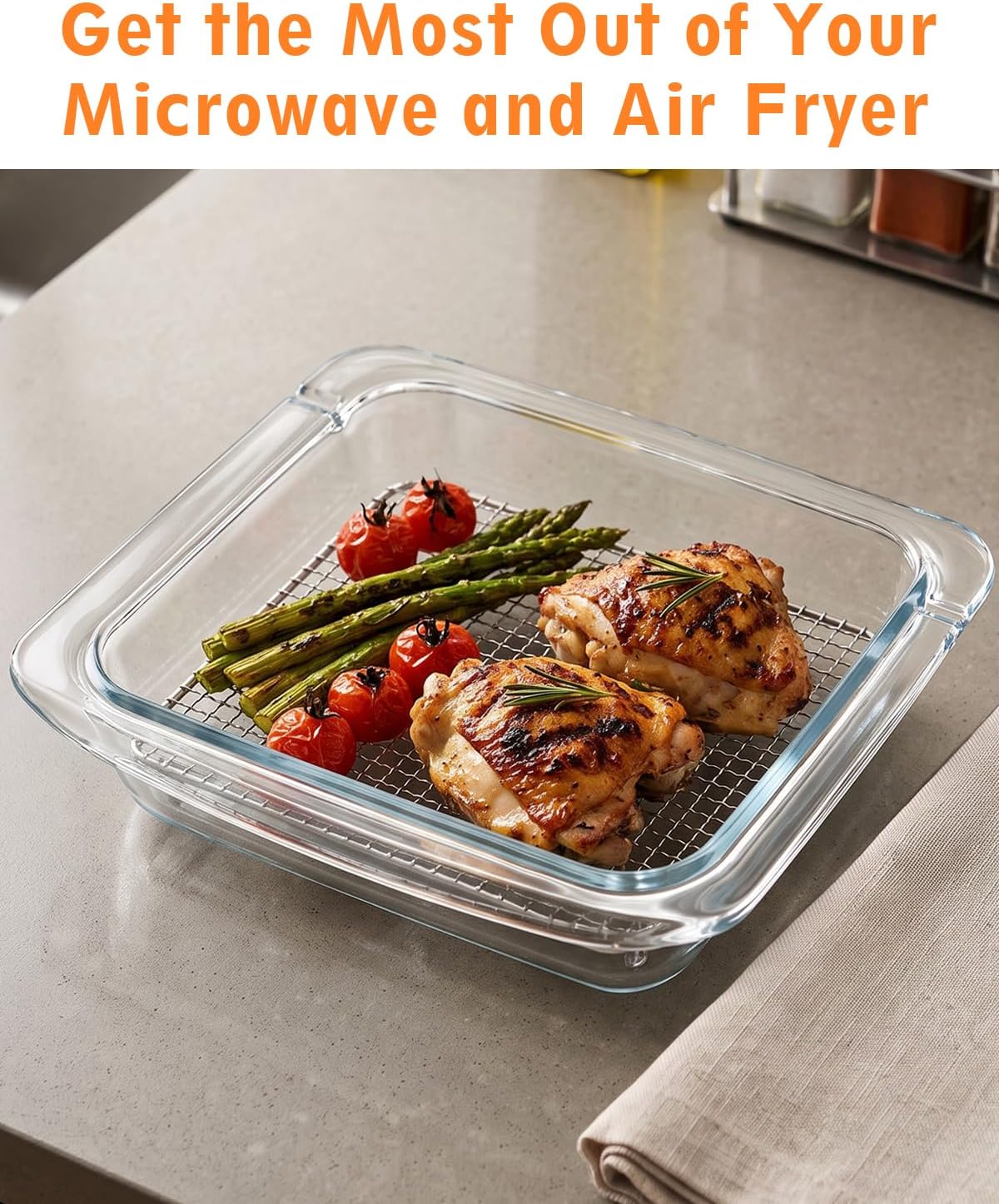 Stainless Steel Rack for Ninja MW101 FusionCrisp Microwave Air Fryer