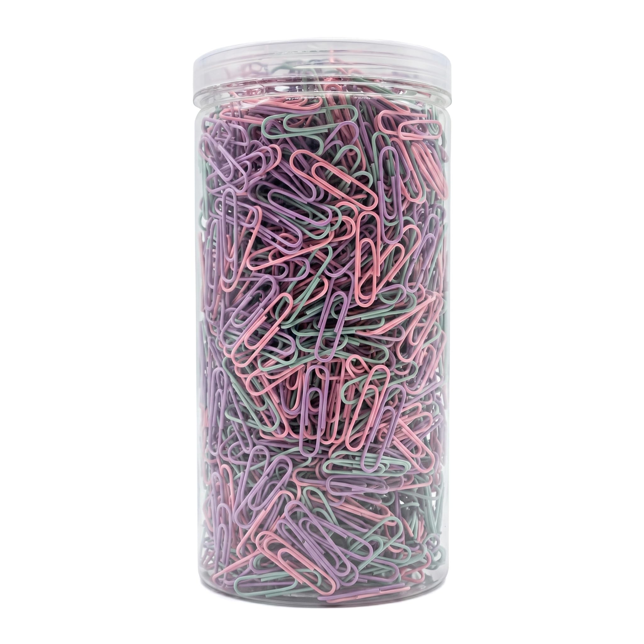 Lot de 2 000 trombones pastel macaron, 3 couleurs douces, 3 cm