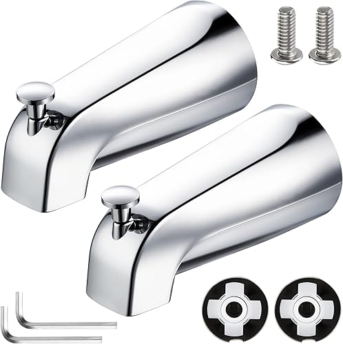 Paquete de 2 boquillas deslizantes para bañera con desviador, compatibles con el estándar americano 8888026.002, grifo de bañera de baño, se adapta