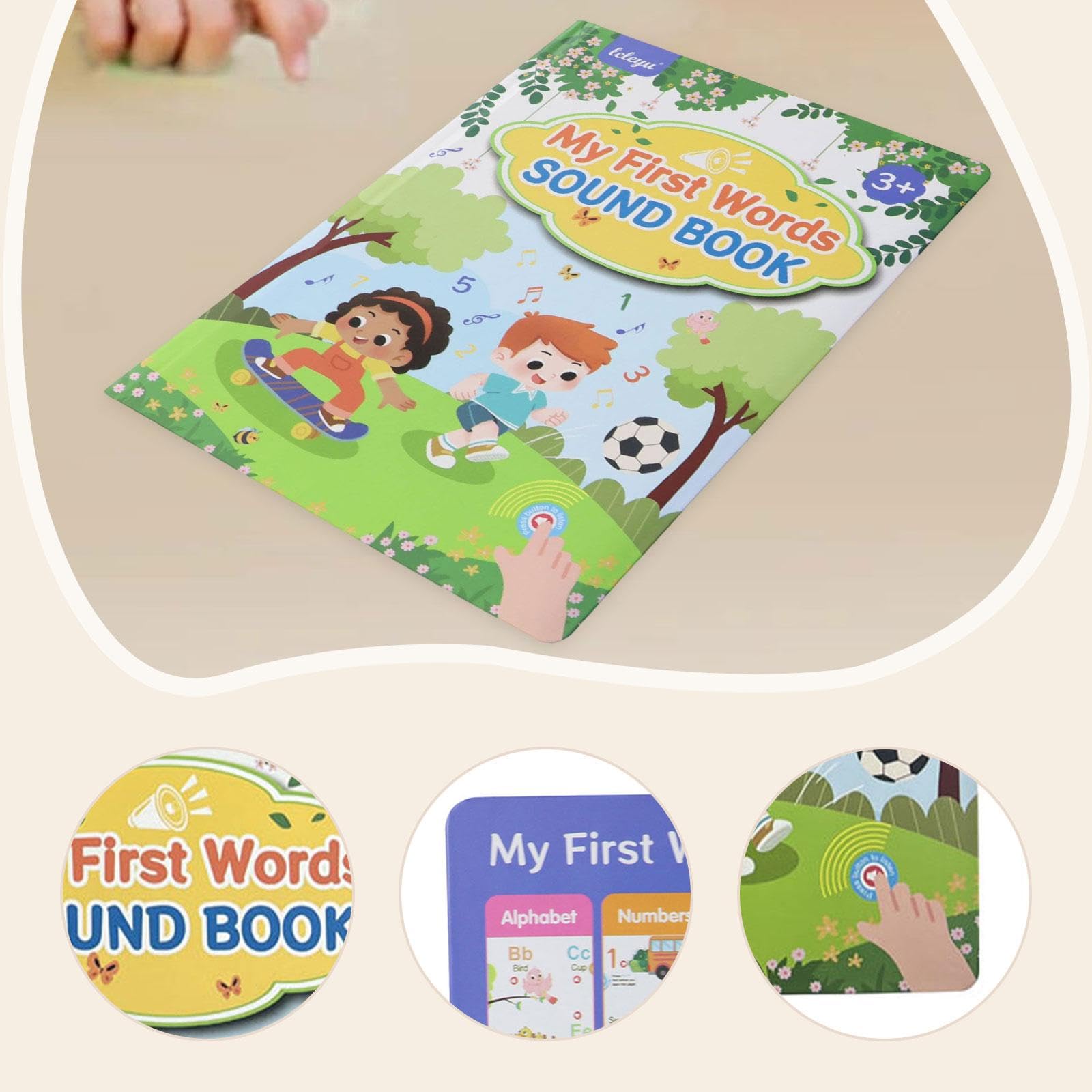 Gralara Libro Interactivo de Aprendizaje de Inglés para Niños con Audio Temáticos Construcción de Vocabulario y Papel Firme Adecuado para