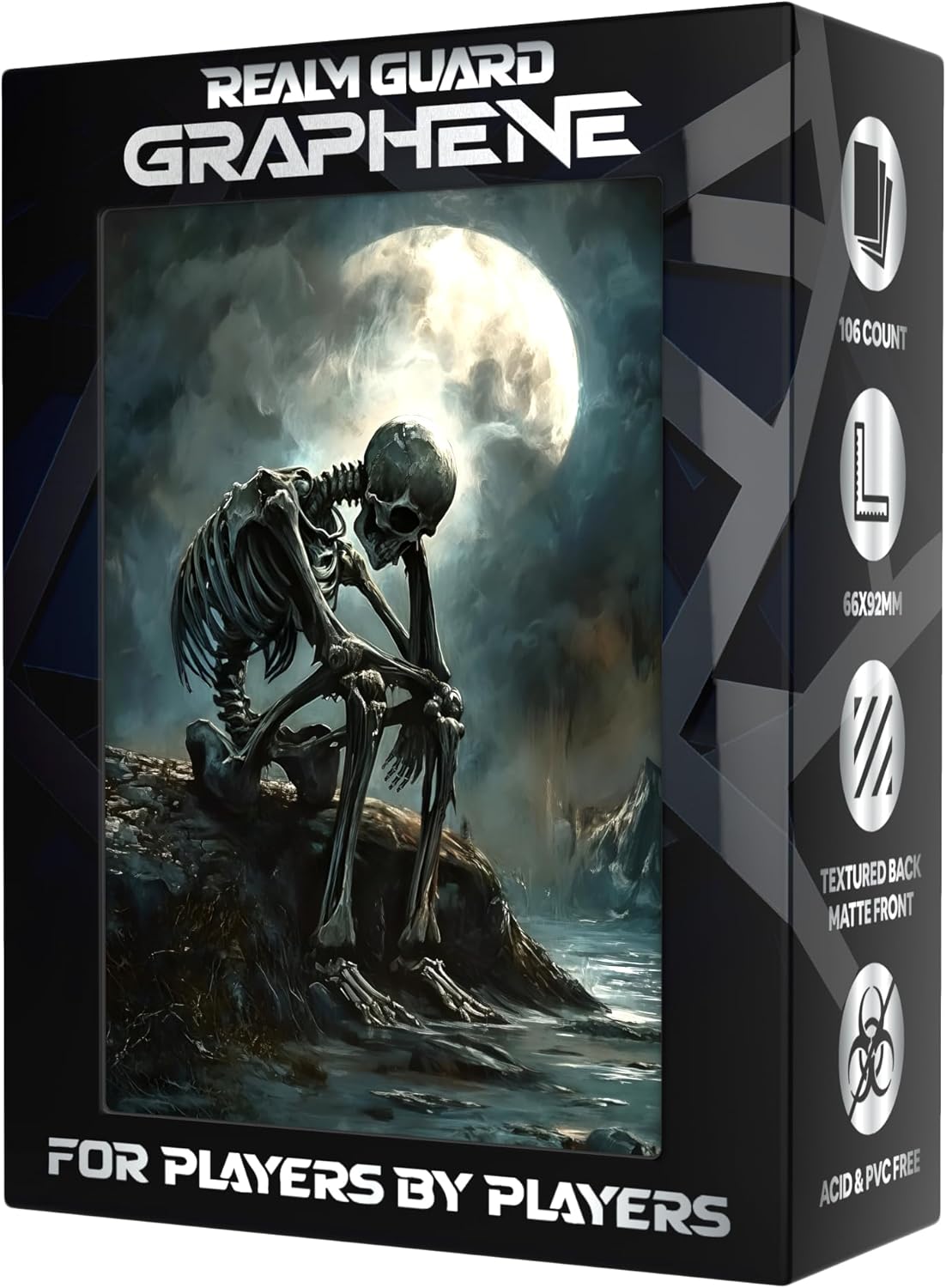 Graphene -100ct Textured Matte TCG/MTG Art Sleeves (Depressed Skeleton)