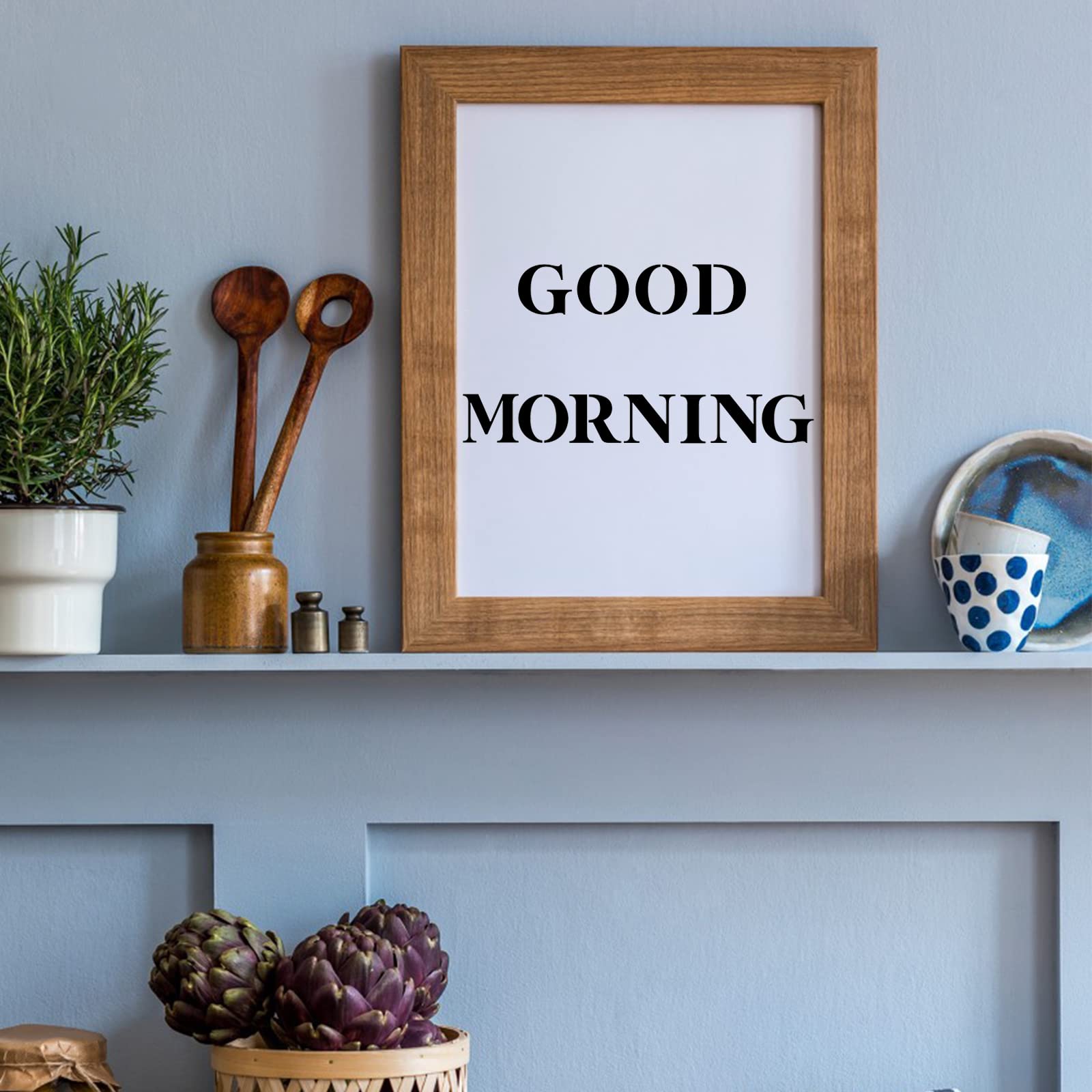 YEAJON Plantillas de letras y números de 5 cm, 40 plantillas de dibujo del alfabeto, plantillas de plástico reutilizables para pintar en madera, pared, tela, roca, pizarra, señalización, porche de