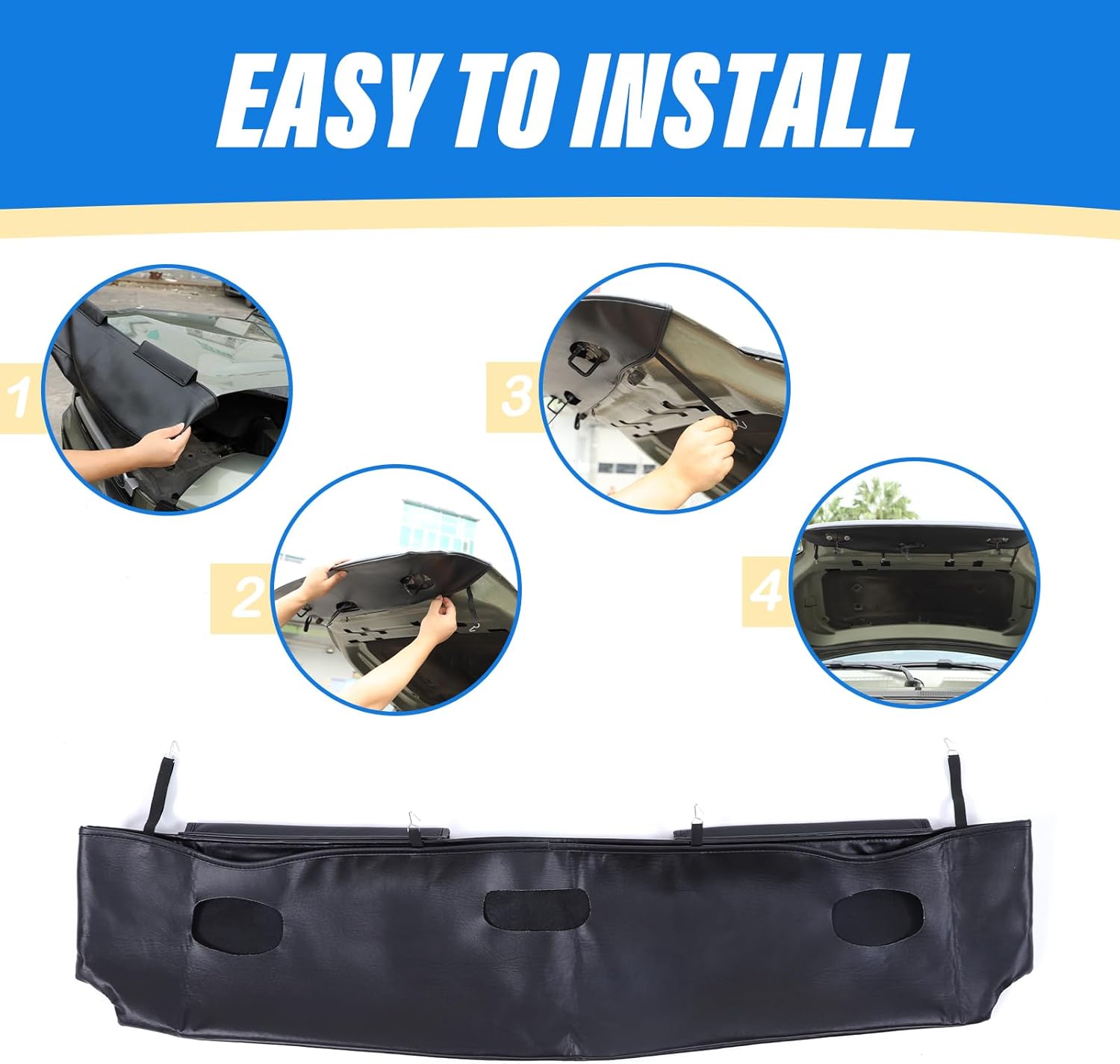 Hood Bra Front End Nose Mask Compatible with Land Rover Defender 110 2020-2024 Car Hood Protector,Auto Hood Bonnet Bra Exterior Accessories (Style B)