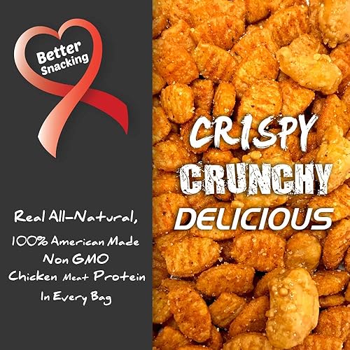 Miniatura 4 de CHXN-SNX - Bocadillos de proteína crujientes cacahuetes tostados dulces y miel 7 porciones 247oz de proteína por bolsa 715 onzas