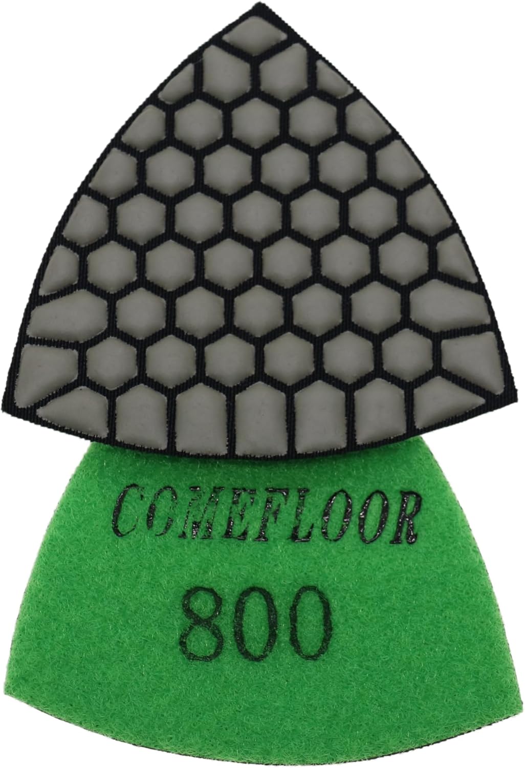 Diamond Triangle Polishing Pad, 80mm Resin Bond Hook and Loop Backing Pad for Granite Concrete Marble Stone, Grit 3000, 7PCS