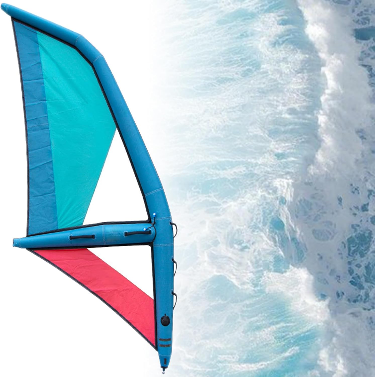 Inflatable Stand Up Paddleboards Sail, Professional Wind Surfing Water Inflatable Sail with Sail Area 4.2㎡/45.21ft², 360° Rotatable Base, for Youth Adult, Including Backpack Inflatable Pump