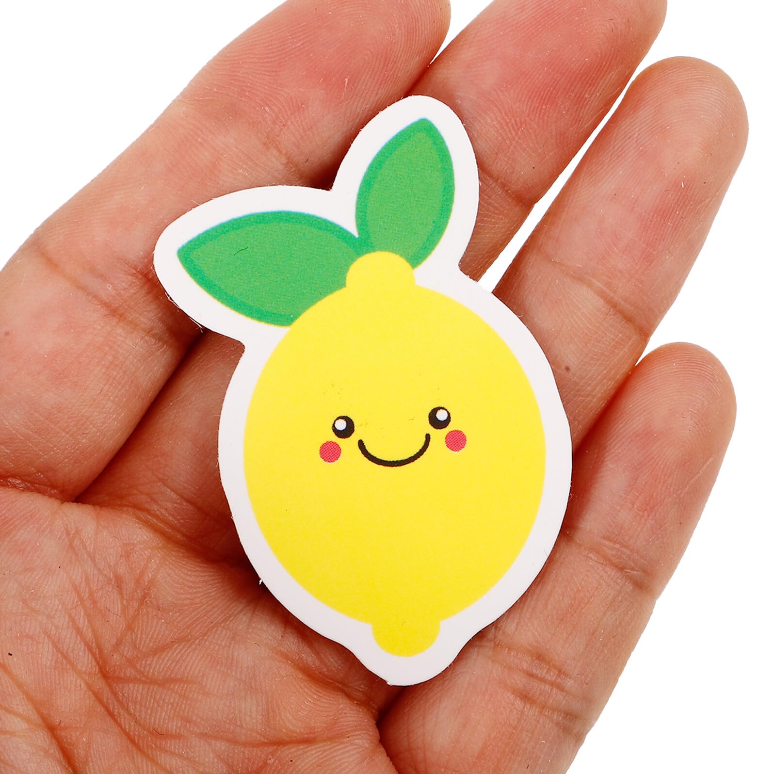 LALAFINA 50 Pegatinas Adhesivas Decorativas de Limón Amarillas para Ordenador y Portátil, Diseño Adorable para Decorar y Crear Obras Seguridad