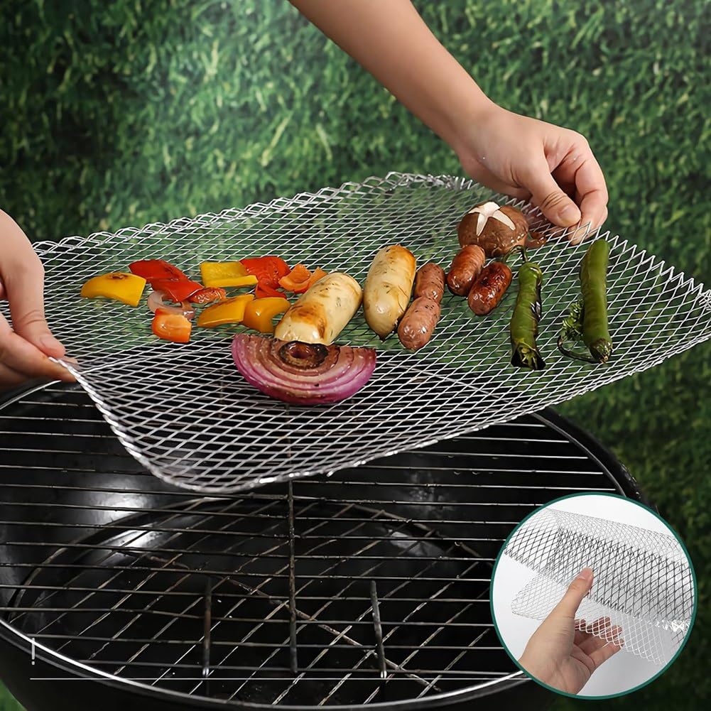 Grill Topper, Grill BBQ Jetable Grill Toppers, Paquet de 10 Grill Topper pour Grill Extérieur Jetable Grilling Liners