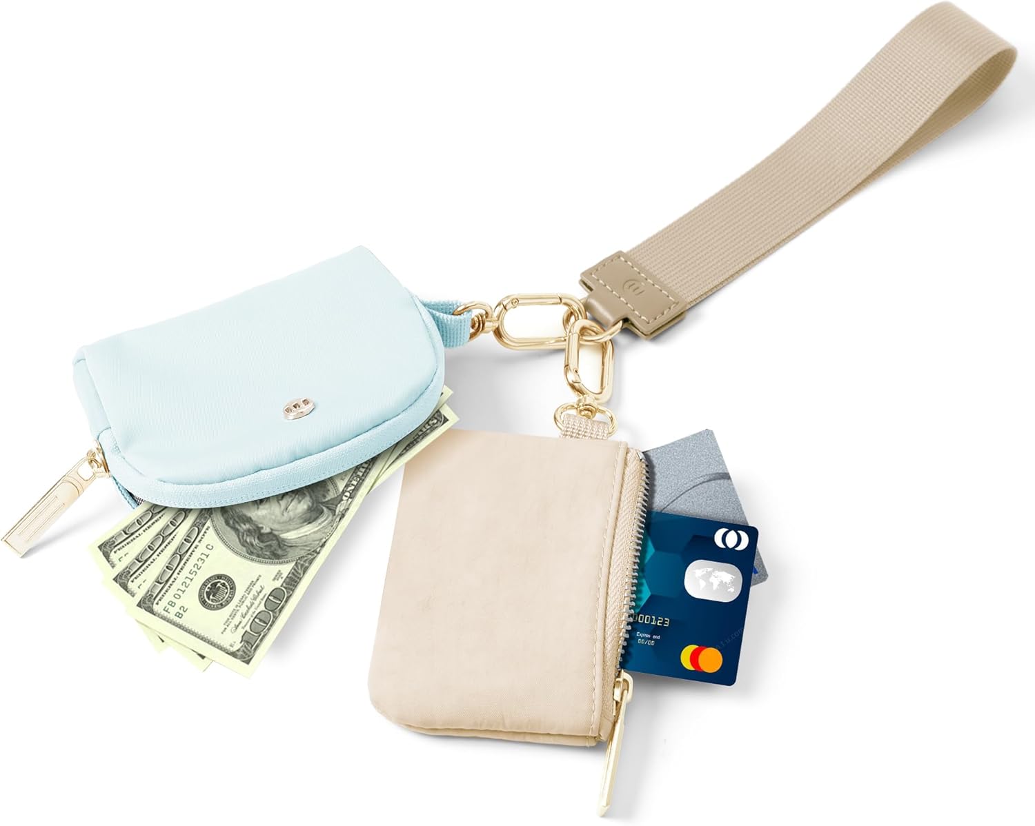 Mum's Memory Mini Zip Around Wristlet Wallets for Women -KeyChain Wallet with Detachable Dual Pouch Wristlet -Key Chain Coin Purse Small Wallets - Image 5