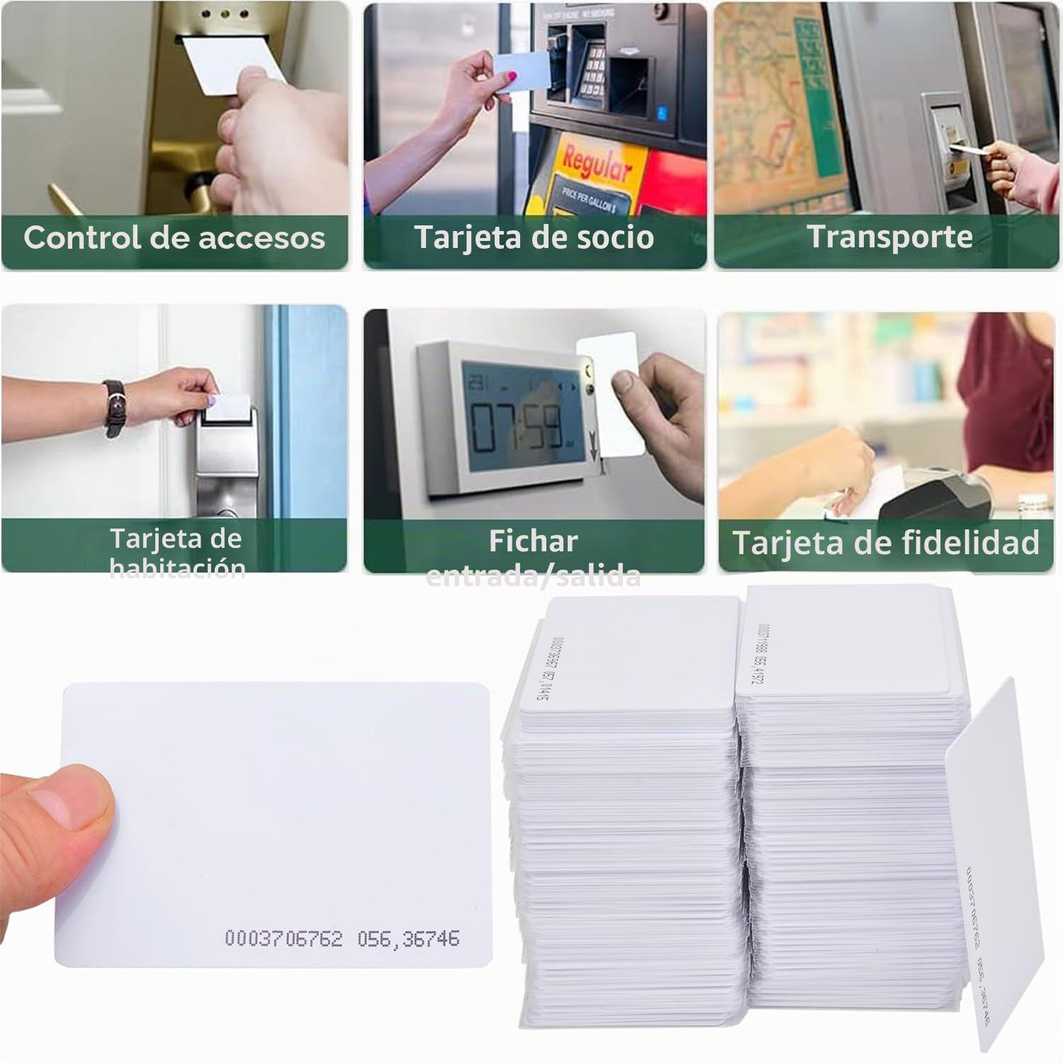 Tarjeta de identificación de proximidad RFID de 125 kHz, TK4100, solo lectura, no se puede volver a editar. Sistema de control de acceso de tarjeta inteligente de identificación, tarjeta de acceso,