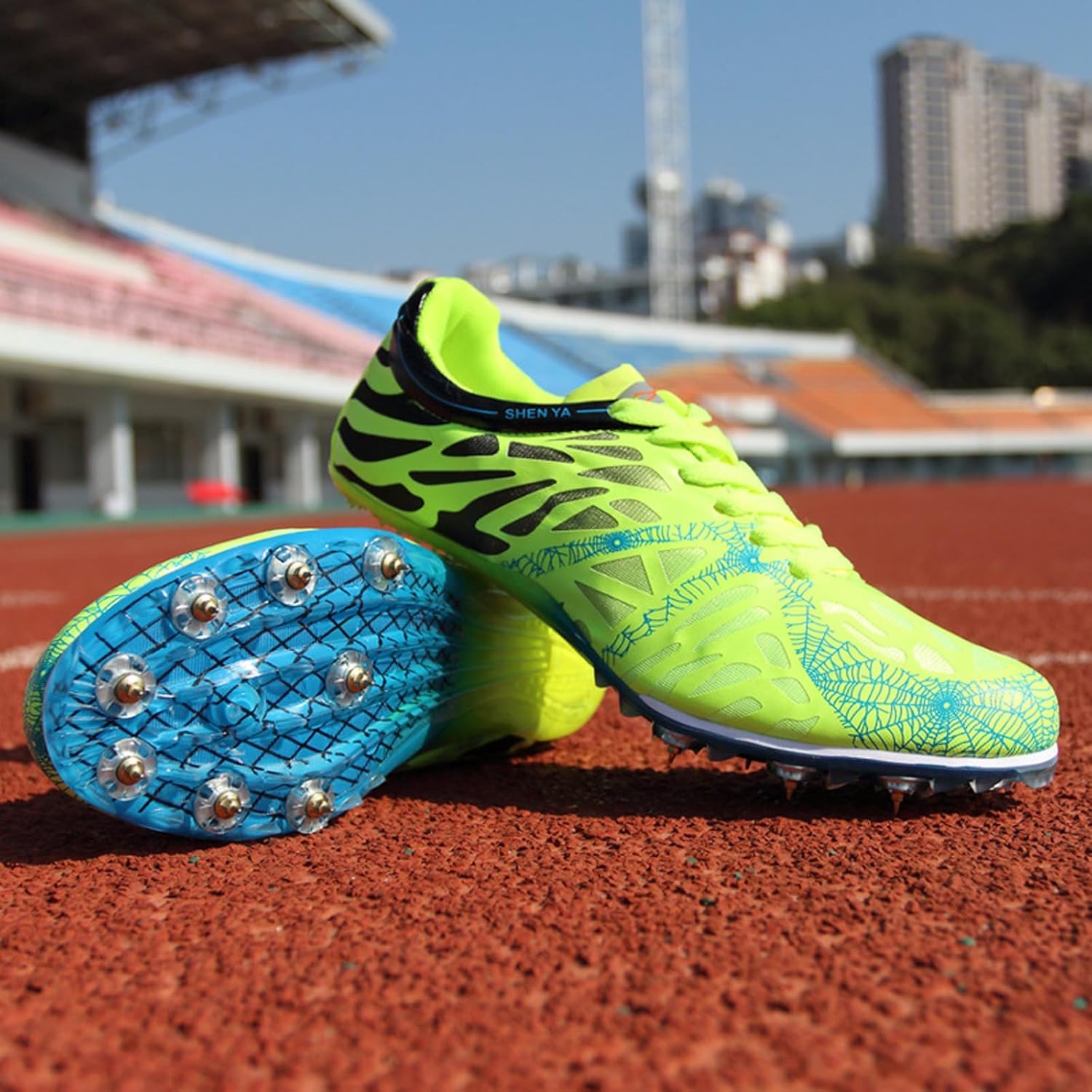 Zapatillas De Atletismo con Clavos Transpirables Ligeras Zapatillas Deportivas Professiol Zapatillas De Running Sprint Zapatillas De Atletismo Zapatillas De Atletismo Adecuadas para Ad, A, 35 EU