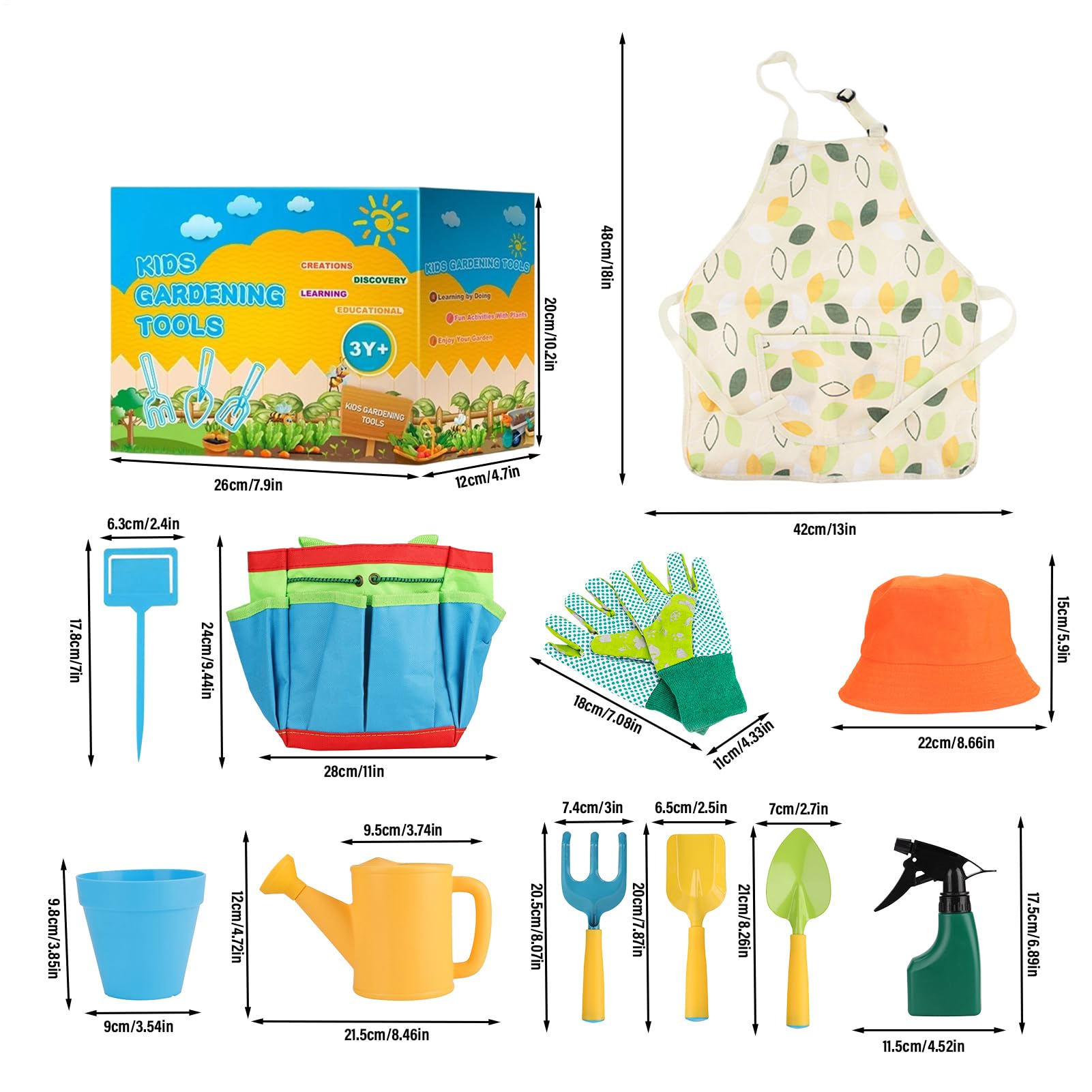 Outils de Jardinage pour Arrosoir et Râteau