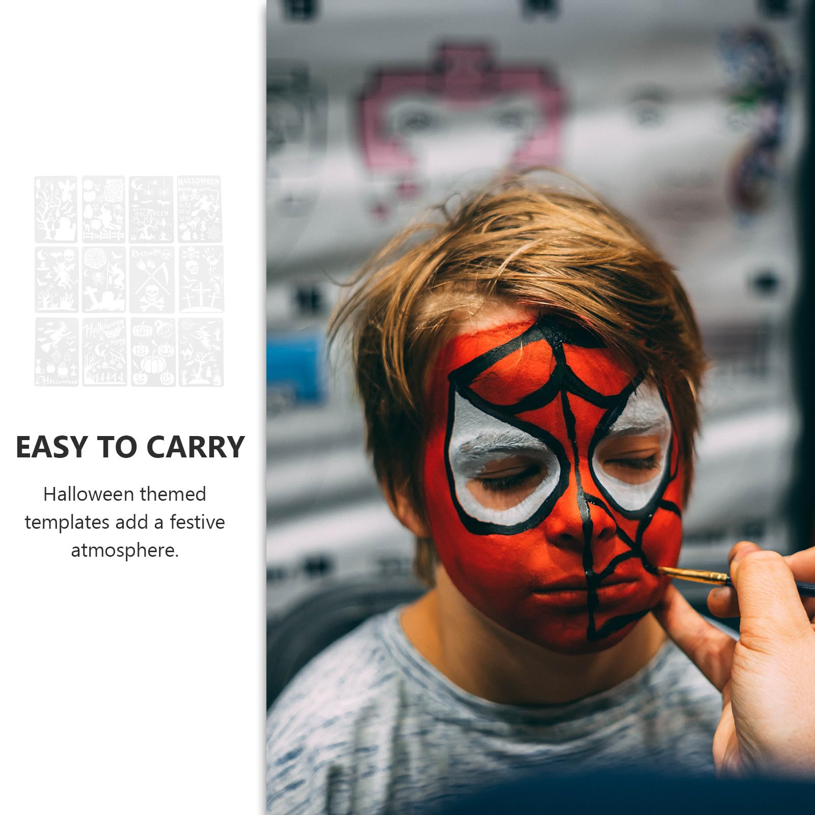 60 Stück Halloween Schablone für Pet Weiß, Selbstgemacht