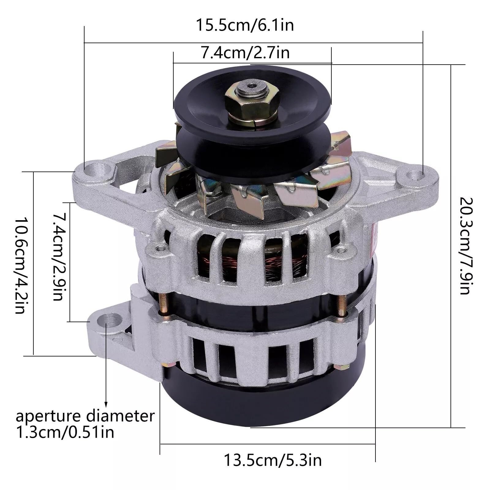 Generatore AC A Magnete Permanente Senza Spazzole 2000W 110V/220V, Alternatore A Bassa Velocità In Rame Puro Con Regolatore Di Tensione Per Casa, Esterno, Eolico O Idrico(220V)