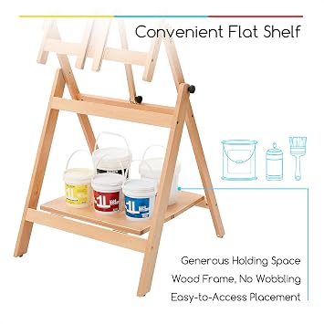 MEEDEN Large Studio Artist Easel: Heavy Duty H-Frame Easel for Painting