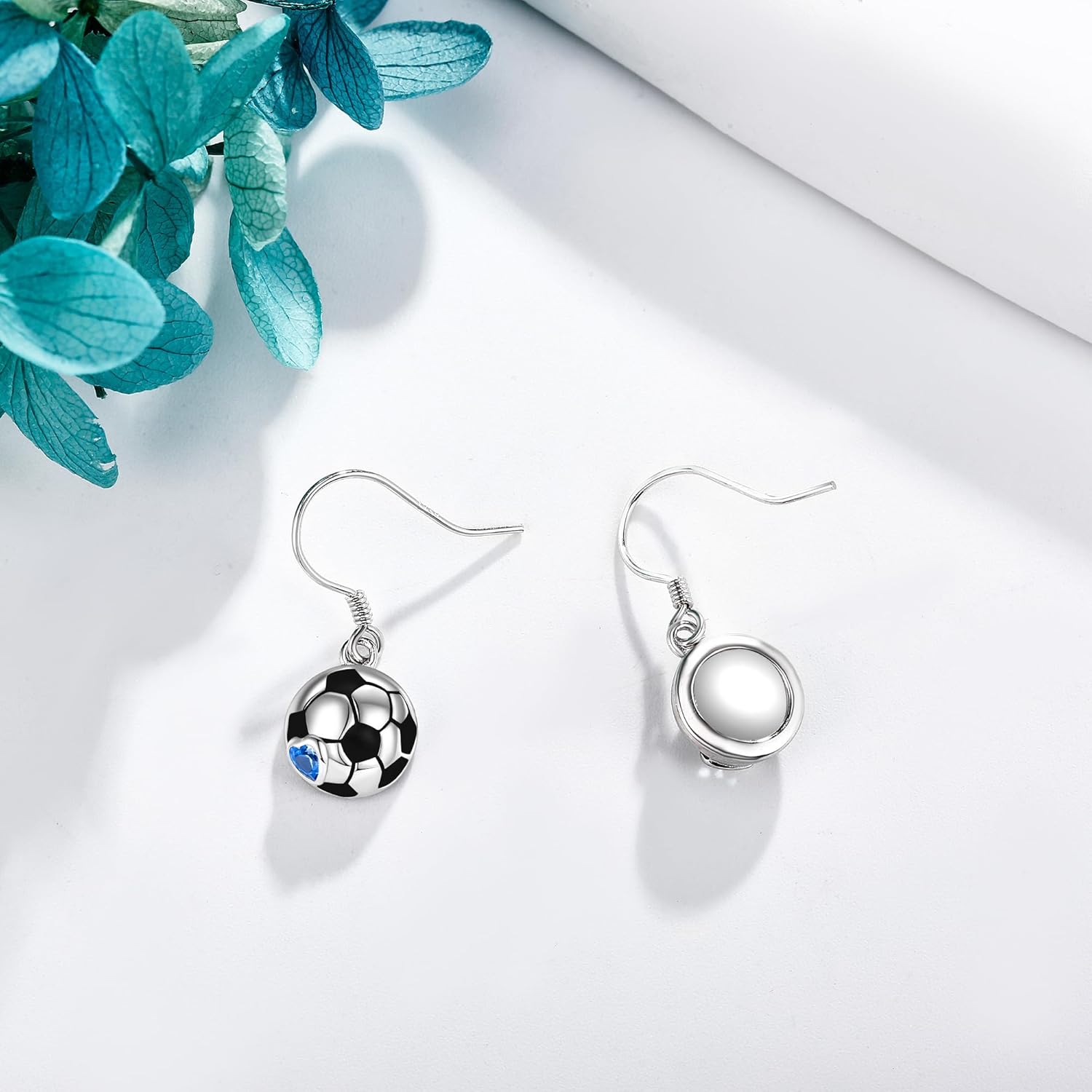 Ball Gifts Earrings Sterling Silver Bowling Ball Soccer Dangle Drop Earrings Bowling Ball Soccer Jewelry for Women