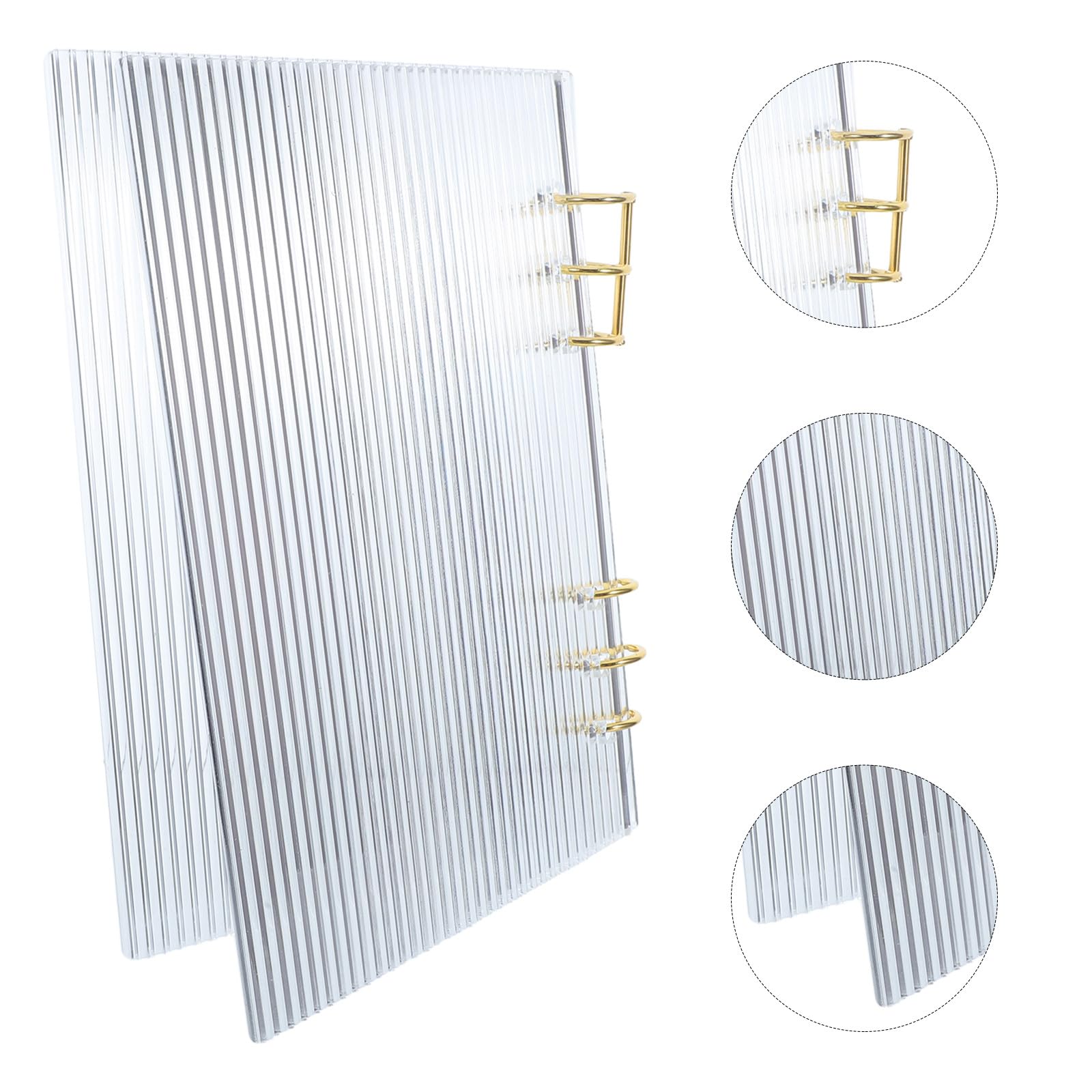 Couverture Transparente pour Classeur à Anneaux Acrylique Surface et Résistante aux Taches pour Agenda Scolaire et Fournitures de Bureau