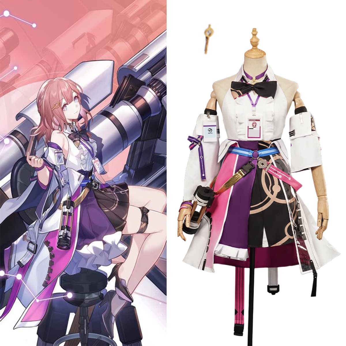 スターレイル　コスプレ衣装　アスター　XLサイズ　大きいサイズ　ウイッグ付き Amazon.co.jp: スターレイル アスターコスプレ衣装 Asta 仮装