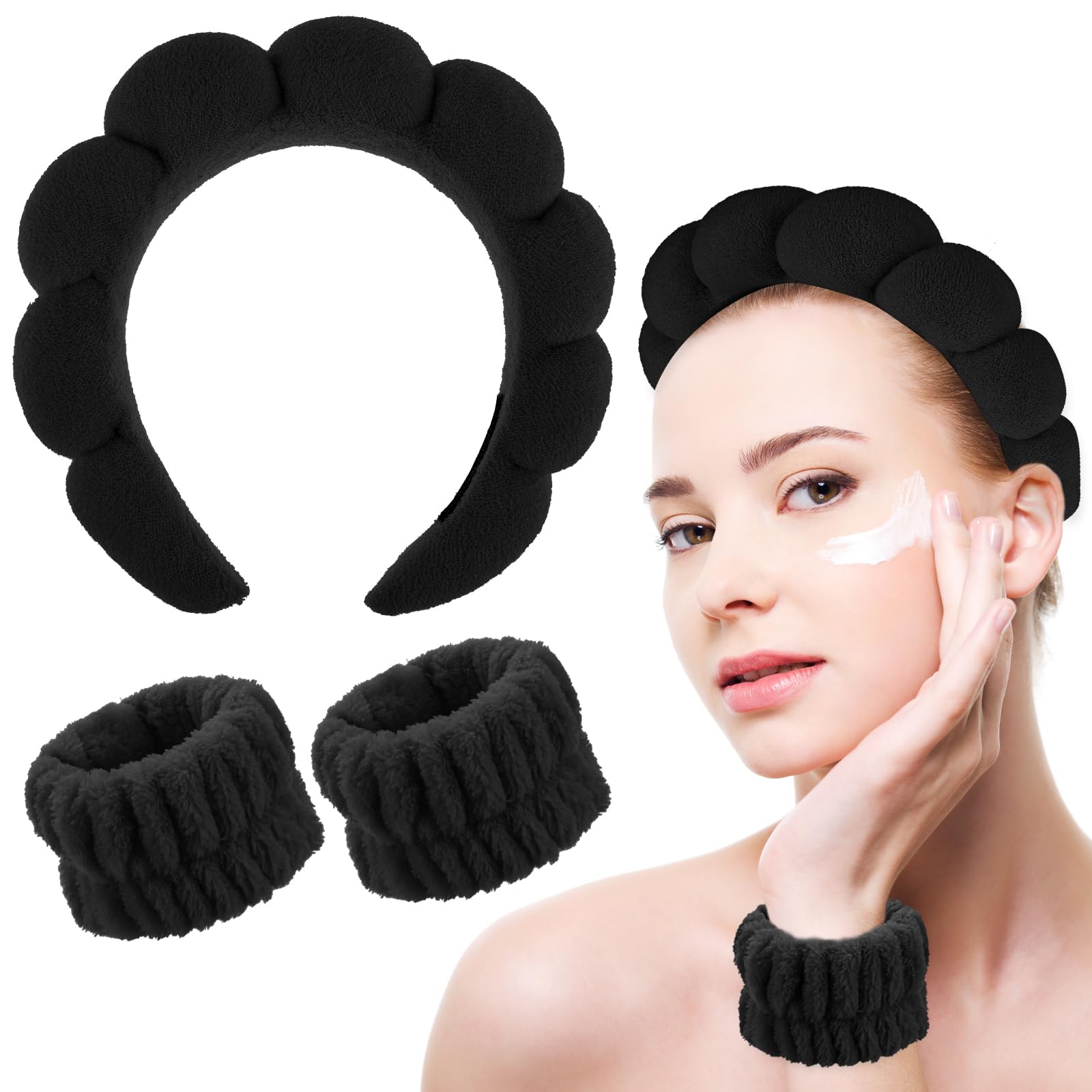Braccialetti per lavaggio in microfibra alla moda Scrunchies Fascia gonfia Spa Fascia per bolle per lavare il trucco del viso Doccia Cura della pelle  200000297
