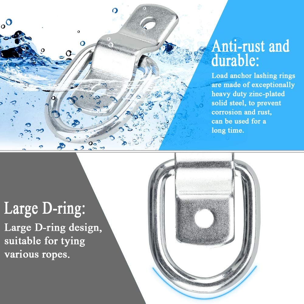 Set Anelli Di Ancoraggio A D - 8 Pezzi Per Parete/Soffitto, Supporto 400 Kg - Foto 9