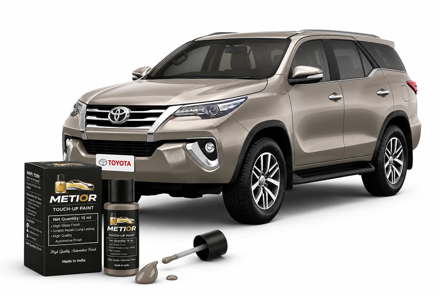 Toyota Fortuner Avant Garde Bronze Metallic (4V8) Touch Up Paint Pen | OEM Factory Color Match | Professional Car Scratch Remover | Quick Dry High Gloss Finish | Paint Chip & Deep Scratch Repair | Anti-Rust Protection | DIY Automotive Paint Repair | 18ml | Avant Garde Bronze Metallic (4V8)-image-39