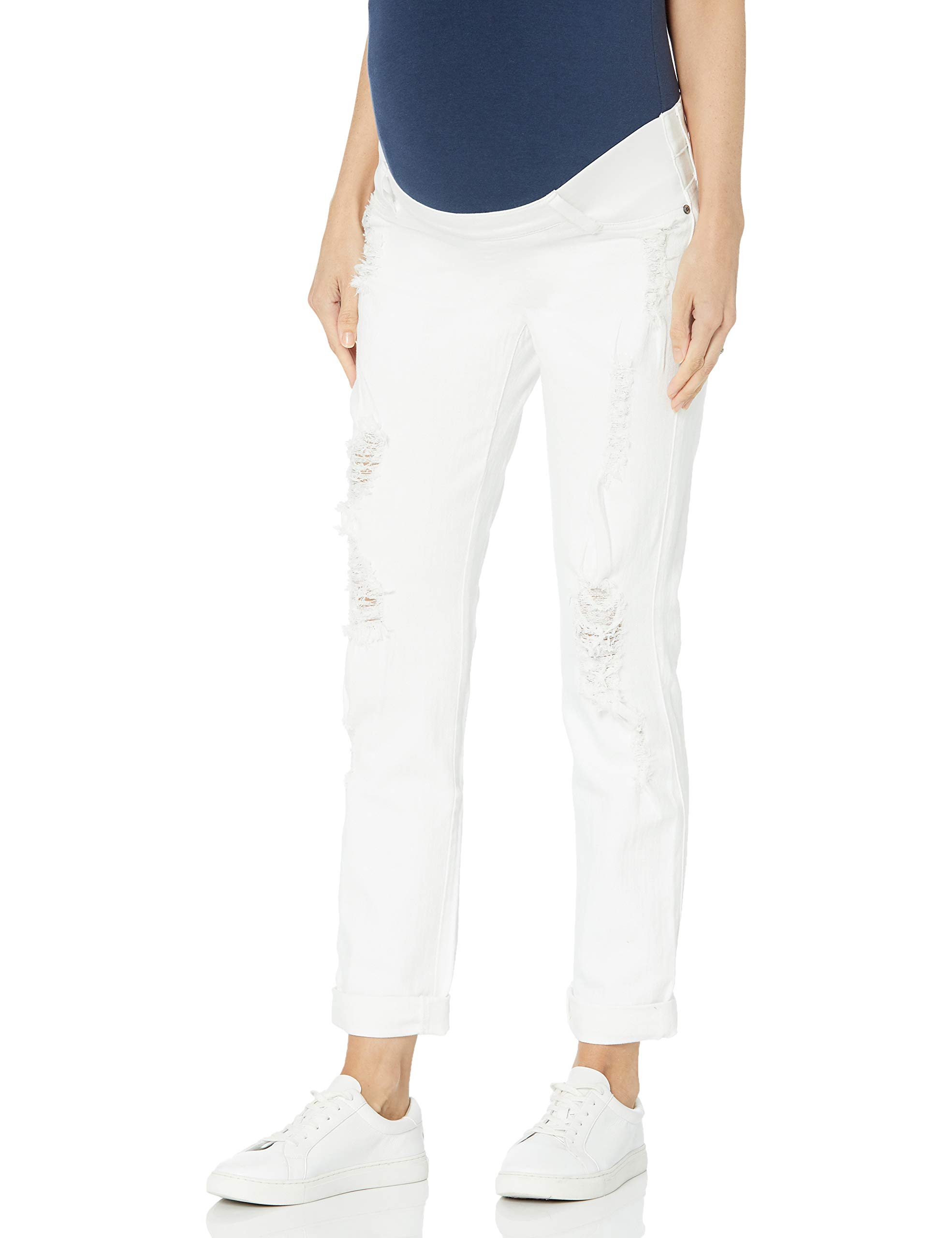 James JeansWomen's Neo Beau Maternity Jean in Destroyed White