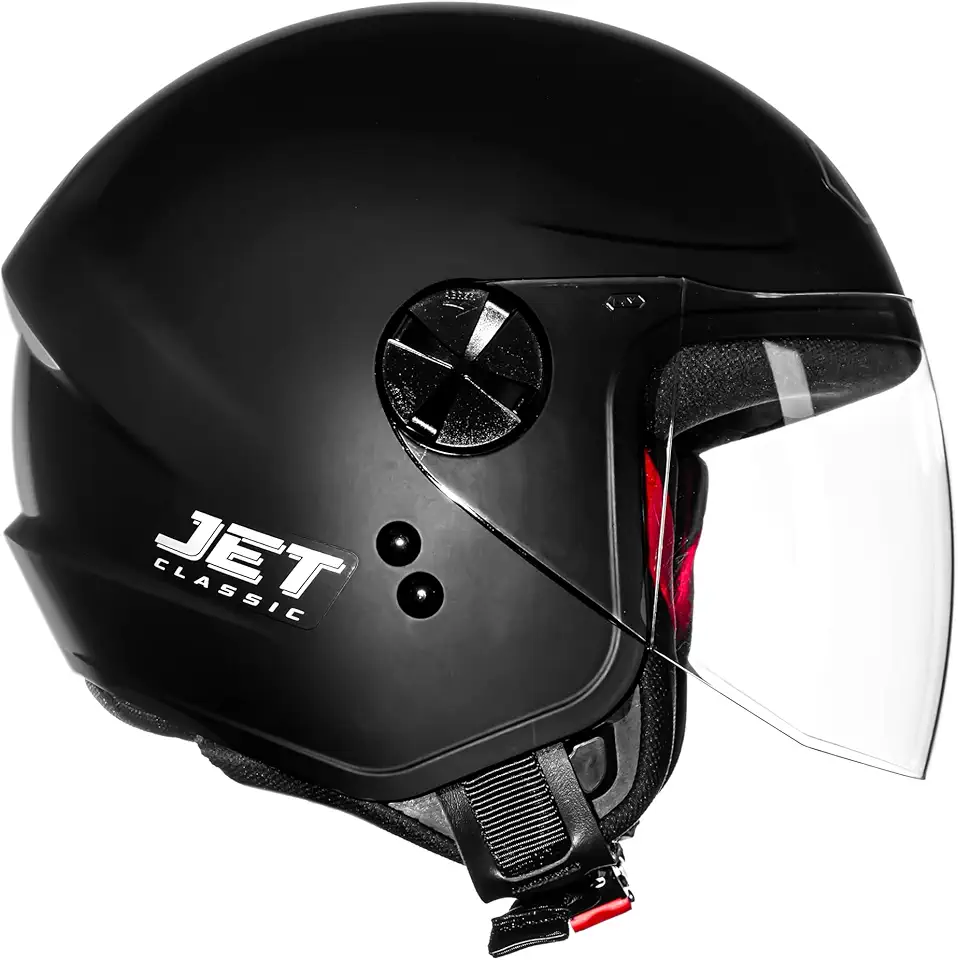 Capacete Moto Aberto Fly New Jet Preto Fosco