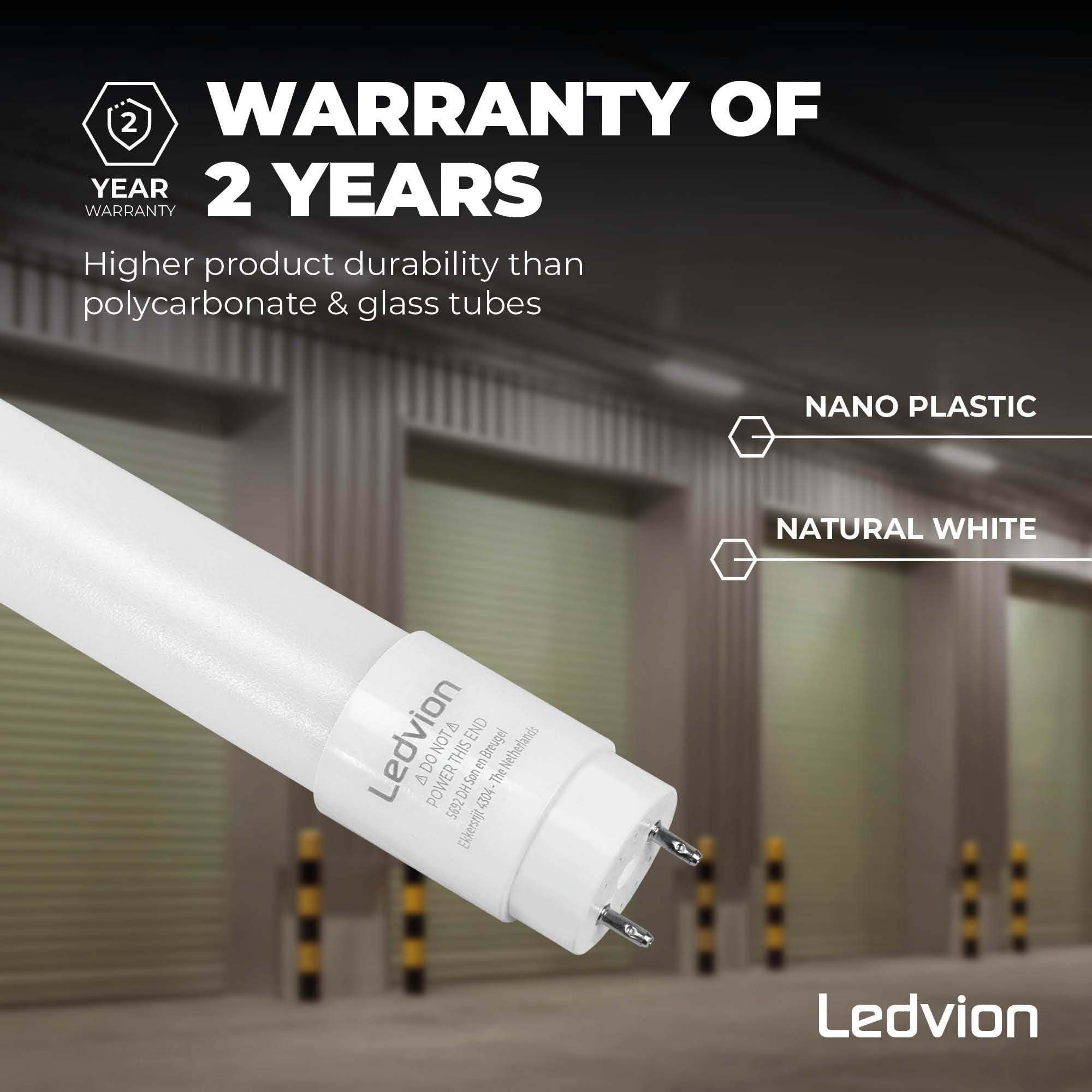 Ledvion 10er Set LED Röhre 150cm 15W 2400lm 4000K