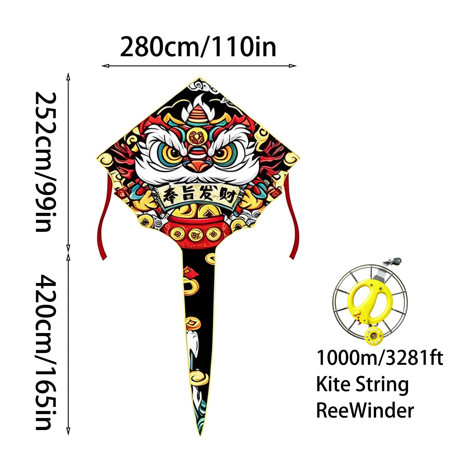 Grand Cerf-Volant Lion De Style Chinois pour Adultes, Vol en Plein Air