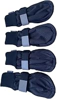 LONSUNEER Paw Protector Dog Boots for Large Dogs - Warm Winter Booties, Nonslip Soft Soles, Reflective Straps, Set of 4
