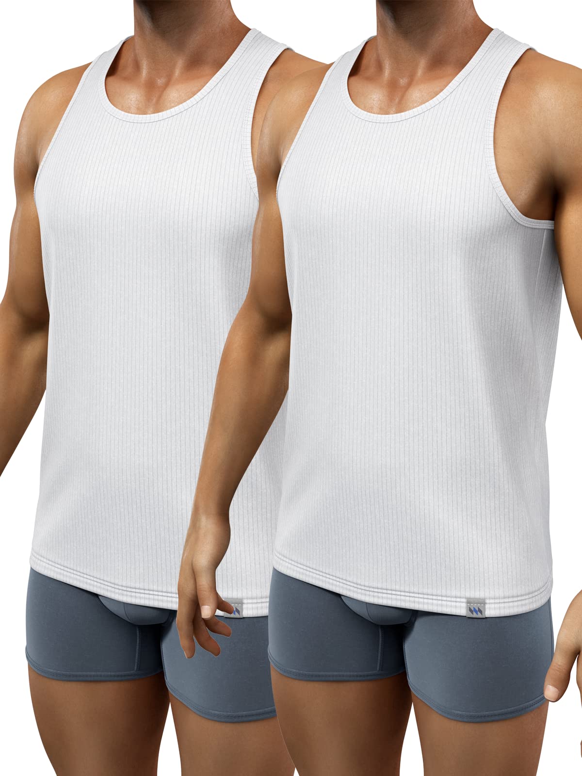 Modern CrewMen’s Glide Vest | Luxurious Bamboo-Cotton Vest | Regular Fit | White