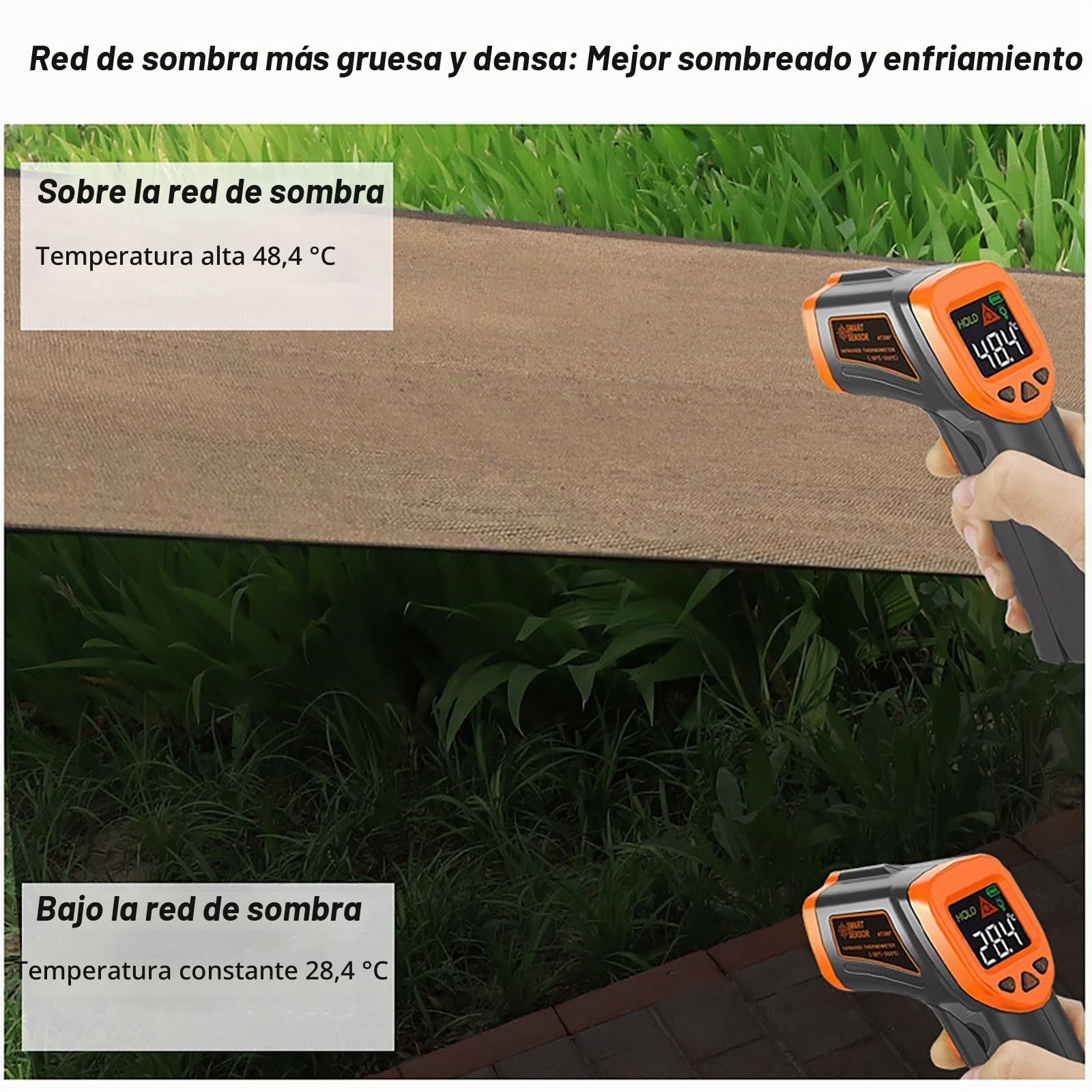 Red de Sombra 3x6m con Ojales, Malla Sombra 95% UV Toldo Vela de Sombra, Red de Sombra Al Aire Libre para Invernadero, Jardín, Pérgola, Patio Césped