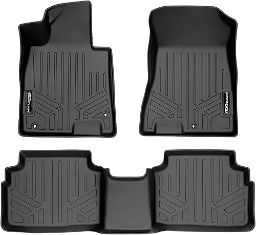 SMARTLINER Juego de tapetes de piso de ajuste personalizado de 2 filas compatibles con Hyundai Sonata 2020-2023