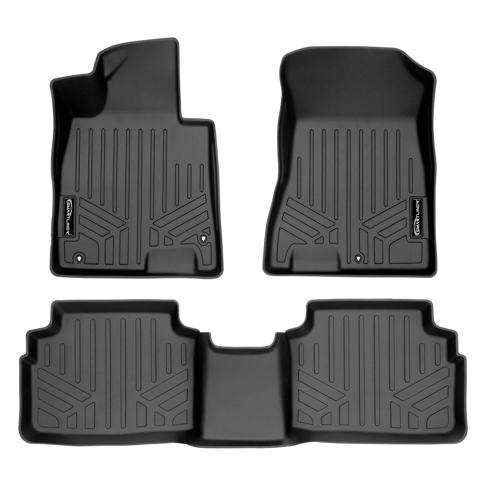 Smartliner Set Tappetini Auto 3 File Per Hyundai Palisade 2020 - Antimacchia, Inodore, Per Tutte Le Stagioni - Con Panca O Secchiello