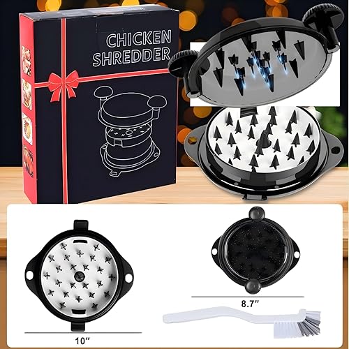 Miniatura 6 de Herramienta trituradora de pollo Twist Pro - Trituradora de carne grande para pechuga de pollo, cerdo desmenuzado, carne de res con picos de acero