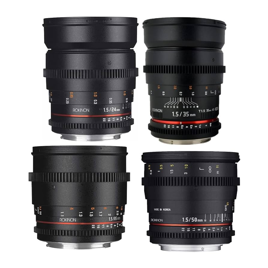 Rokinon Cine DS T1.5 Kit de 4 lentes para vídeo (24 mm, 35