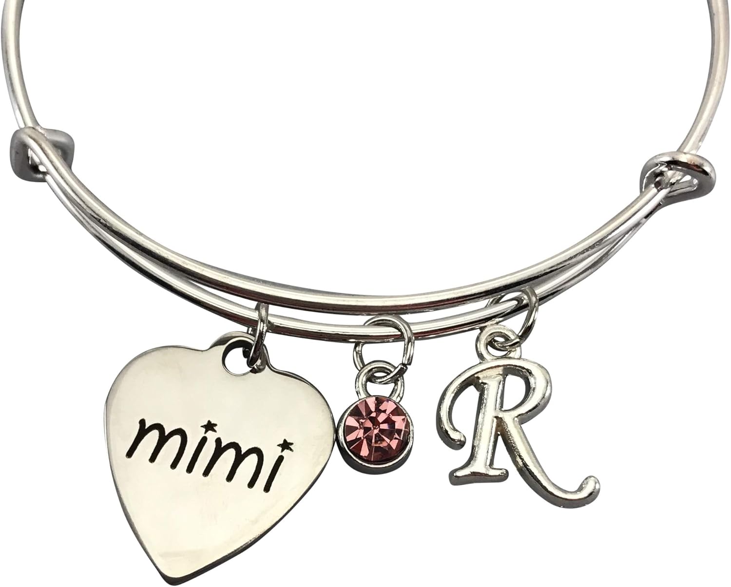 Mimi - Mimi Gifts - Gift for Grandma- Grandmother Jewelry - Charm Bracelet - Personalized Jewelry- Mothers Day - Bangle Bracelet