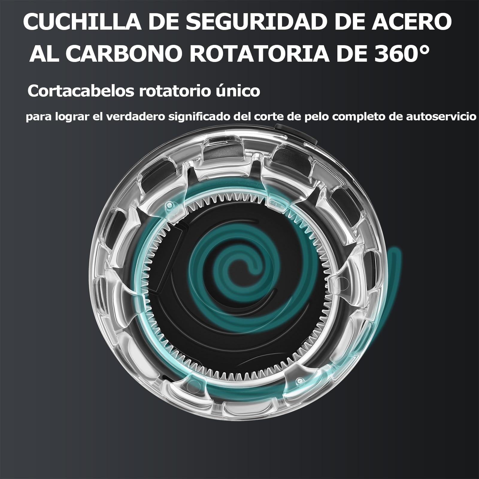 KEMEI Cortapelos para hombres, recortadora de pelo circular inalámbrica | kit de corte de pelo, pantalla LED recargable