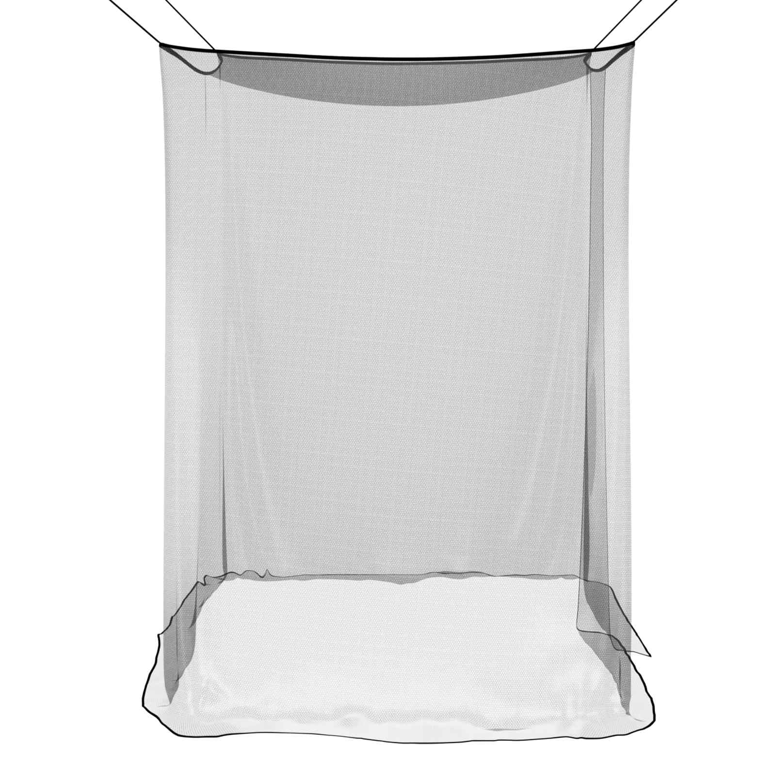 Moskito-Netz für Bett aus Polyester, 156 Maschen, 3er Set schwarz, für Schlafzimmer, Mückennetz für Innenbereich, 220 x 100 x 150 cm, mit Seil und Schrauben