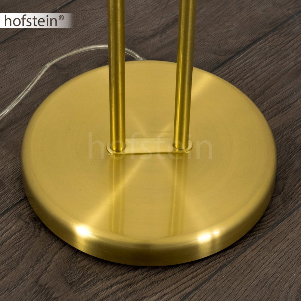 LED Stehlampe Rom aus Metall in Messing, dimmbare Stehleuchte Drehdimmer am Gehäuse, 1 x 18 Watt, 1600 Lumen u. 1 x 5 Watt, 480 Lumen, 3000 Kelvin (warmweiß), Deckenfluter mit verstellbarem Lesearm