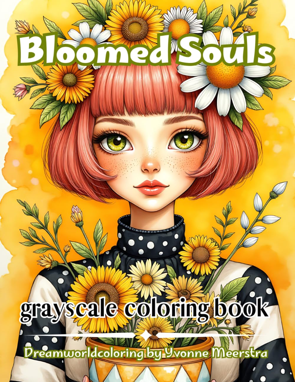 bloomed souls: A Whimsical Floral Coloring Book of Gentle Portraits and Cozy Beauty