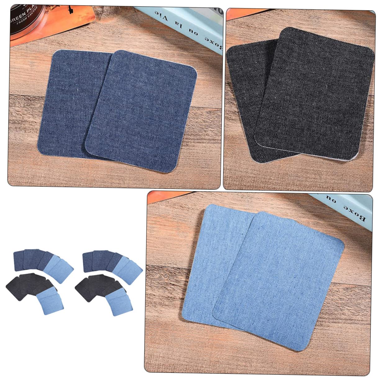 Operitacx 72pezzi Pz Patches Termoadesivi Per Riparazione Abbigliamento Toppe Adesive Per Jeans e Tessuti Kit Decorazione Per Capi Abbigliamento Varie Colorazioni Scuro