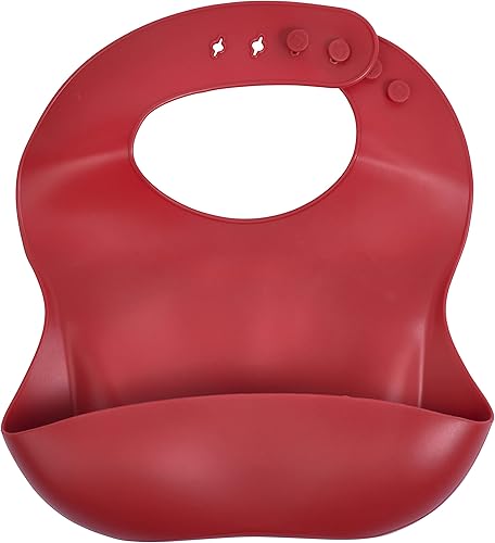 Three Little Tots Babero moderno de silicona para bebé, ajuste ajustable, impermeable, baberos (
